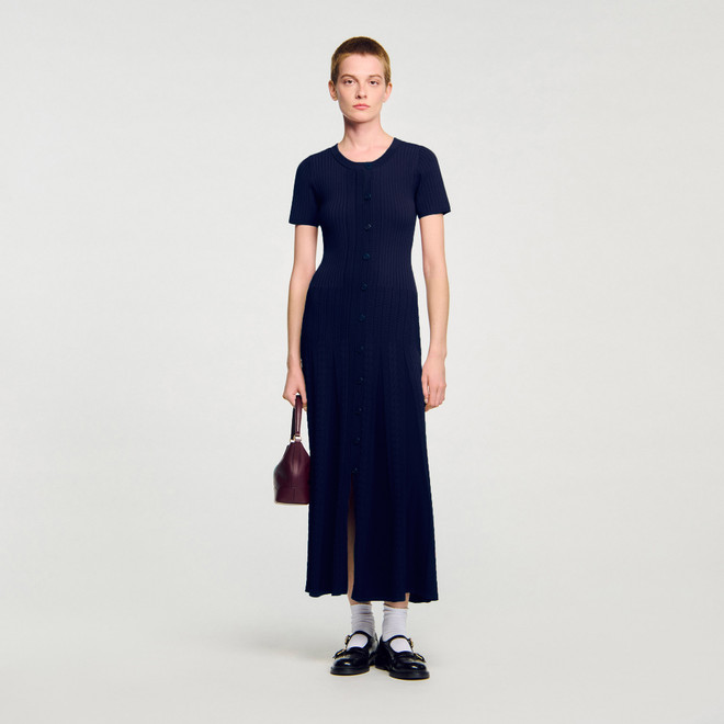 Knit maxi dress - Navy