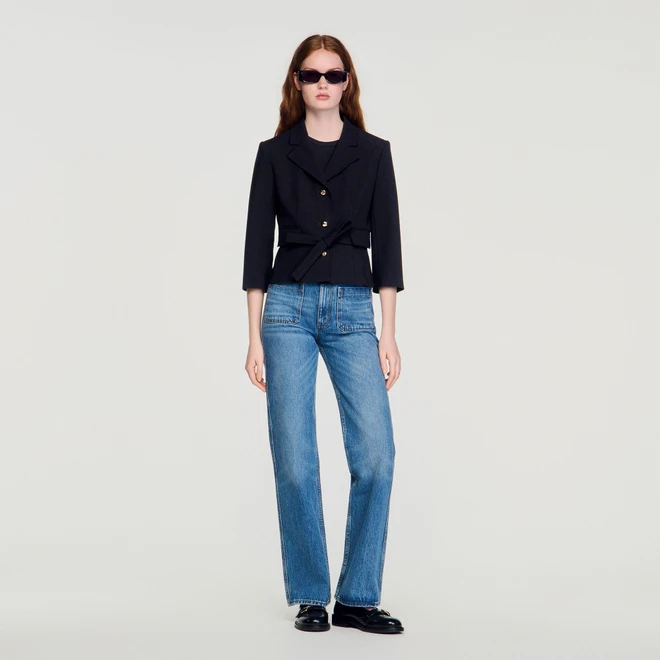 Short tailored jacket - Black