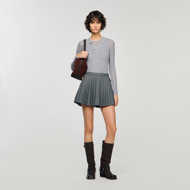 Pleated skort - Grey