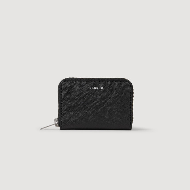 Zipped cord wallet - Black