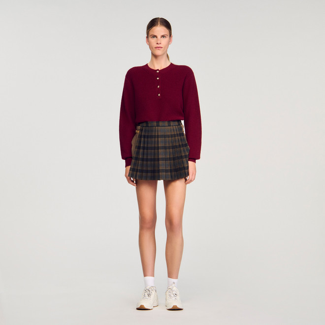 Wool and cashmere jumper - Bordeaux