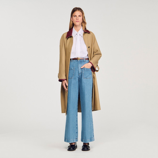 Wide leg high rise jeans - Blue