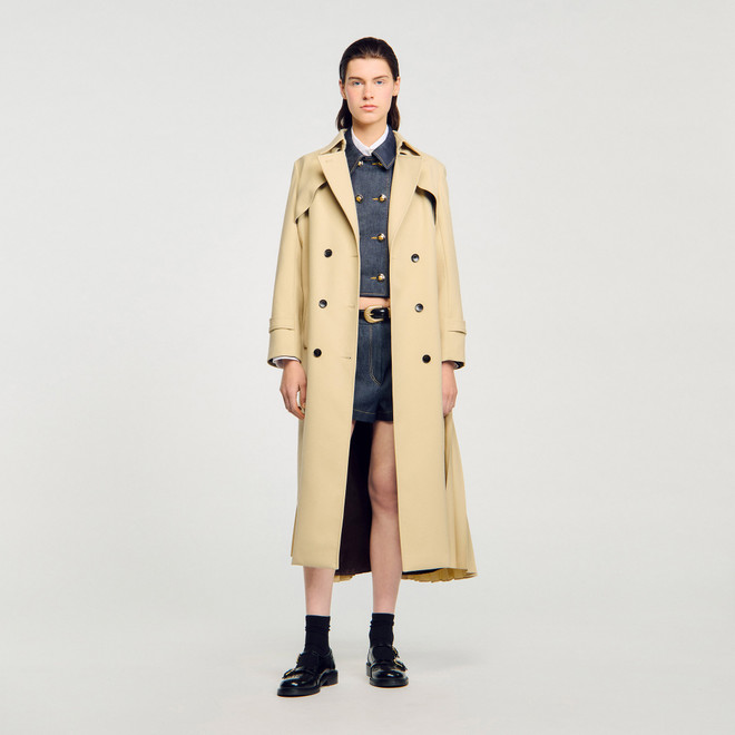 Belted double breasted trench - Beige