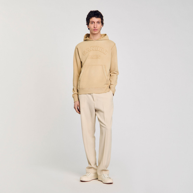 Patch Hoodie - Beige