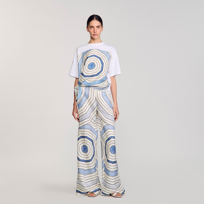 Spiral print Tshirt - Blue