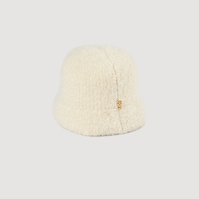 Wool and cashmere bucket hat - Ecru