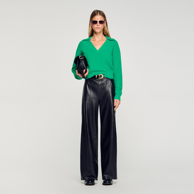 Polo neck jumper - Green
