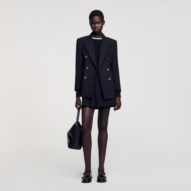 Double breasted suit jacket - Black