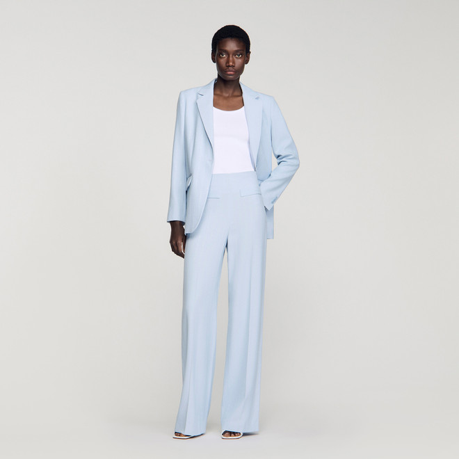 Striped sequin trousers - Blue