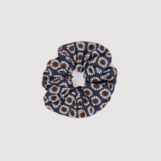 Floral scrunchie - Blue