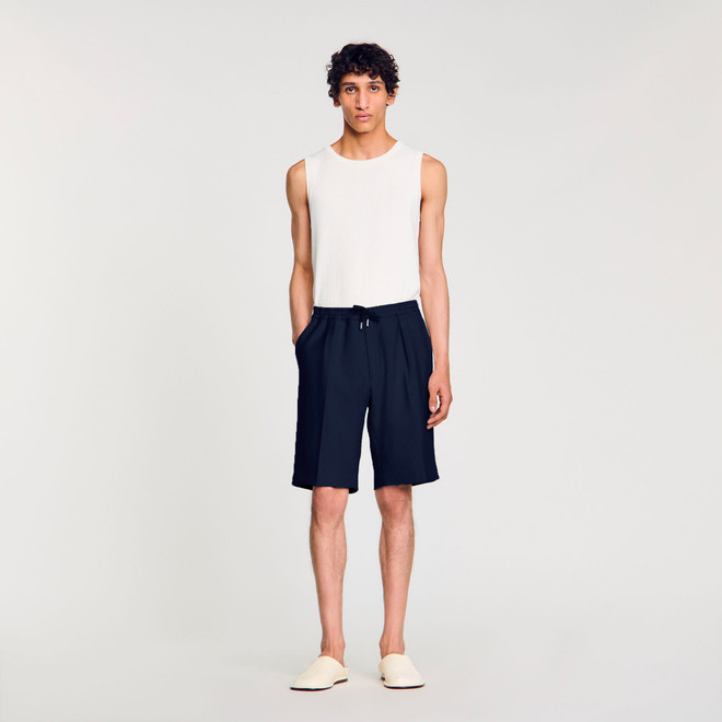 Jersey Bermuda shorts - Navy