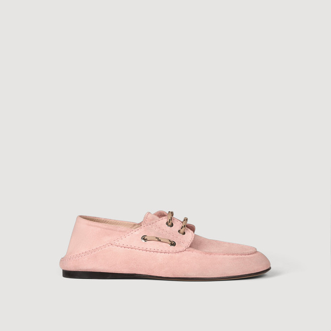 Suede boat shoe loafers - Pink