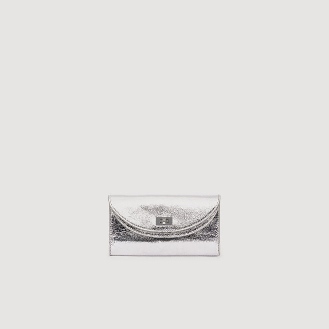 Mambo leather clutch - Silver