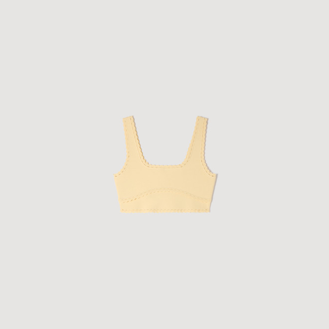 Knit crop top - Yellow