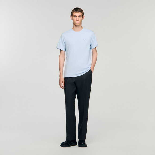 T shirt with heart patch - Blue