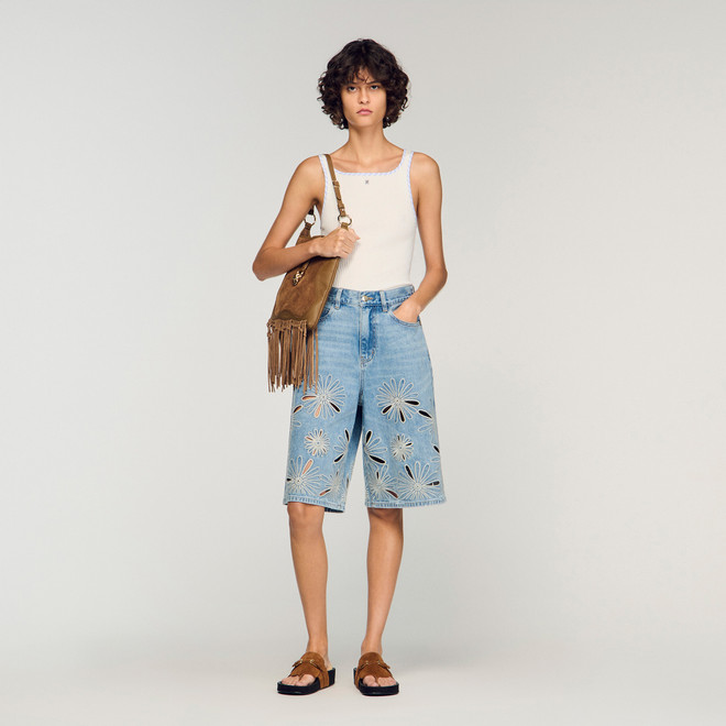 Ribbed vest top - Ecru