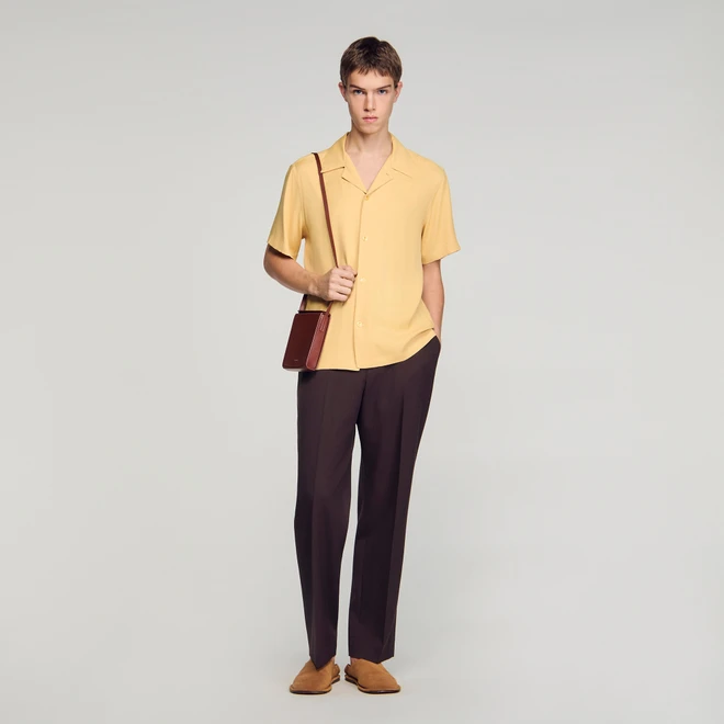 Loose fit shark collar shirt - Yellow
