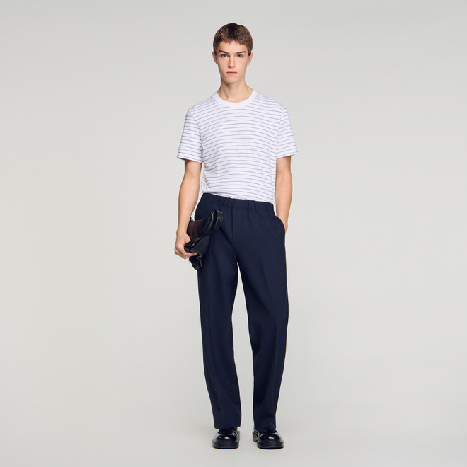 Wide leg trousers - Navy