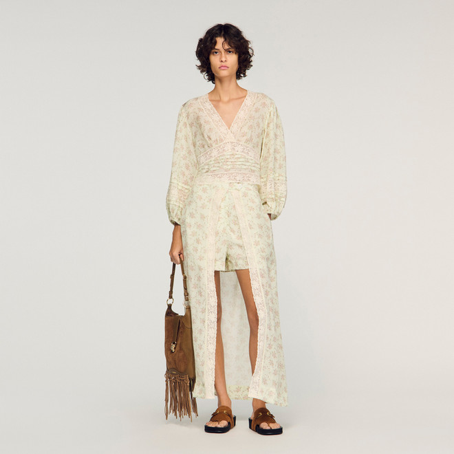 Floral crop top - Pink