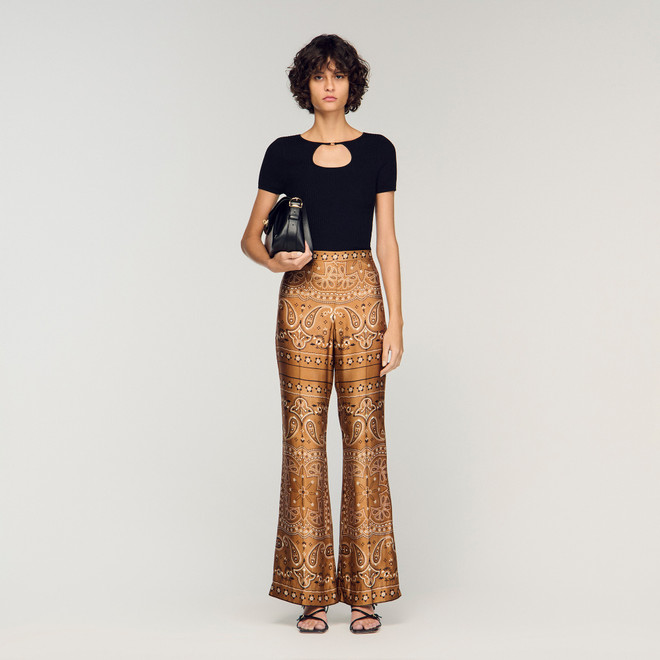 Openwork collar jumper - Black