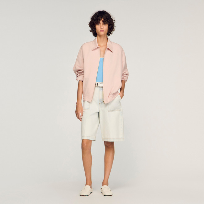 Cotton and linen jacket - Pink