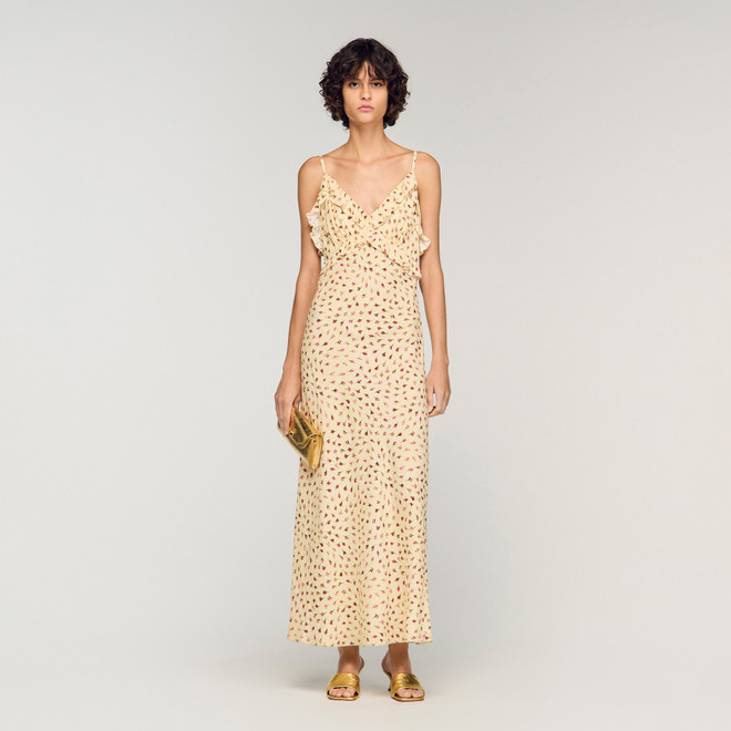 Flower print maxi dress - Pink