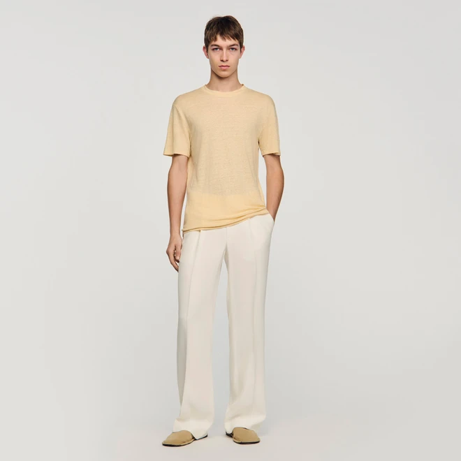 Certified linen T shirt - Yellow