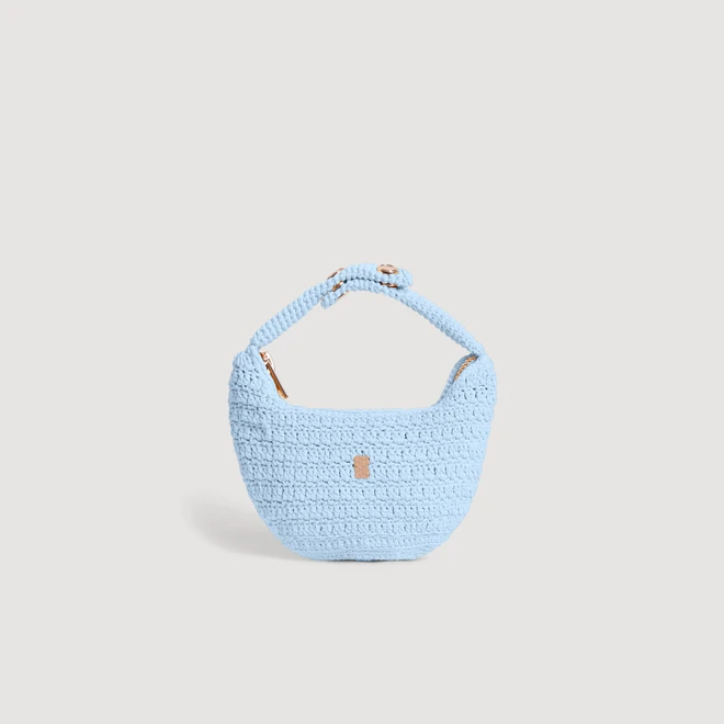 Crochet small leather goods - Blue
