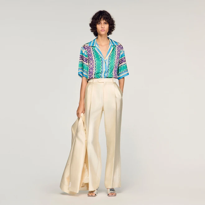 Flower print shirt - Green