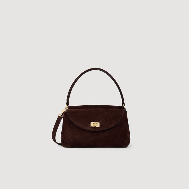 Mini suede bag - Brown