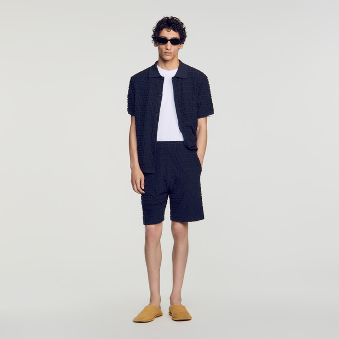 Terry cloth shorts - Navy
