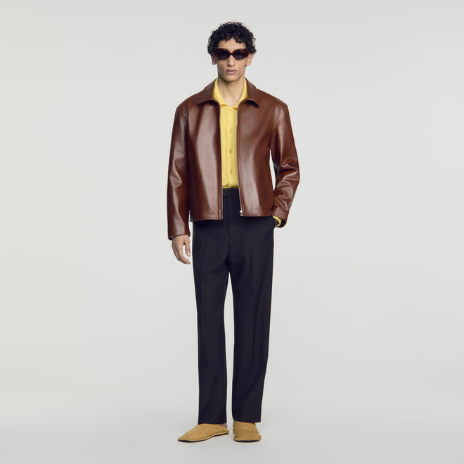 Leather jacket - Camel