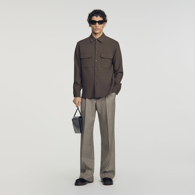 Patch pocket shirt - Brown