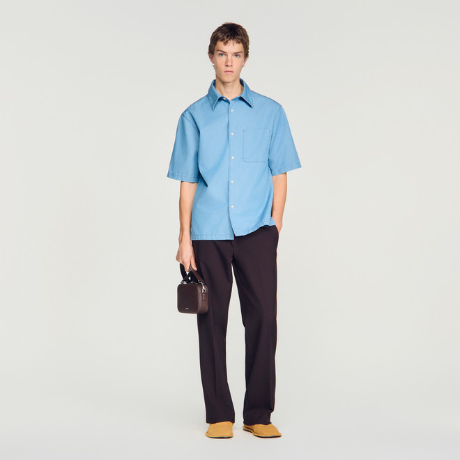 Loose-fit faded shirt - Blue
