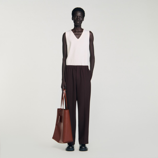 Wide-leg trousers - Brown