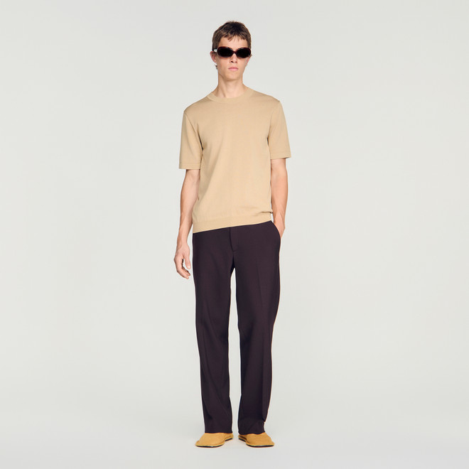 Knitted T-shirt - Sand