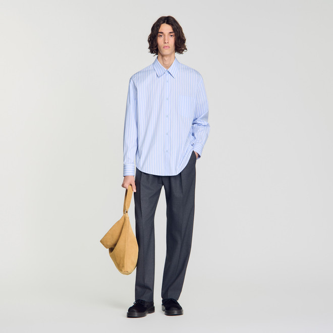 Striped cotton shirt - Blue
