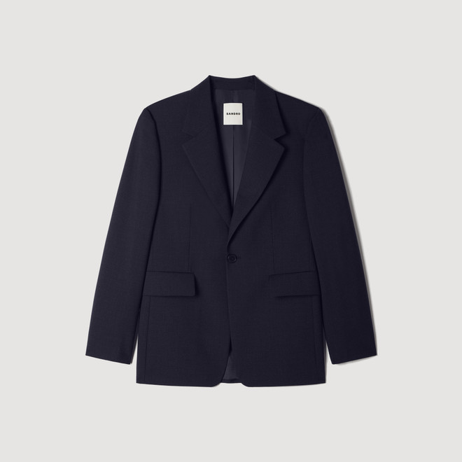 Virgin wool suit jacket - Navy