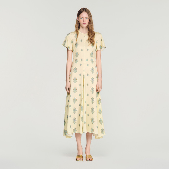Paisley print maxi dress - Yellow