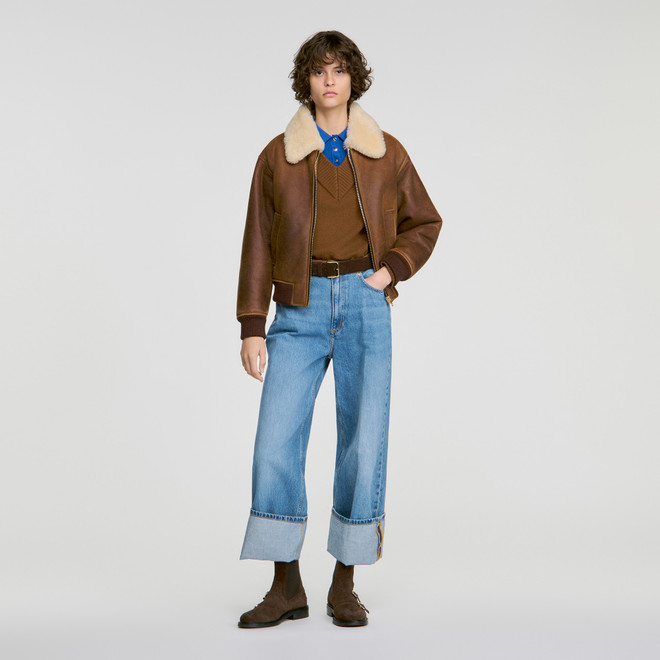 2-in-1 wool and cashmere jumper - Camel