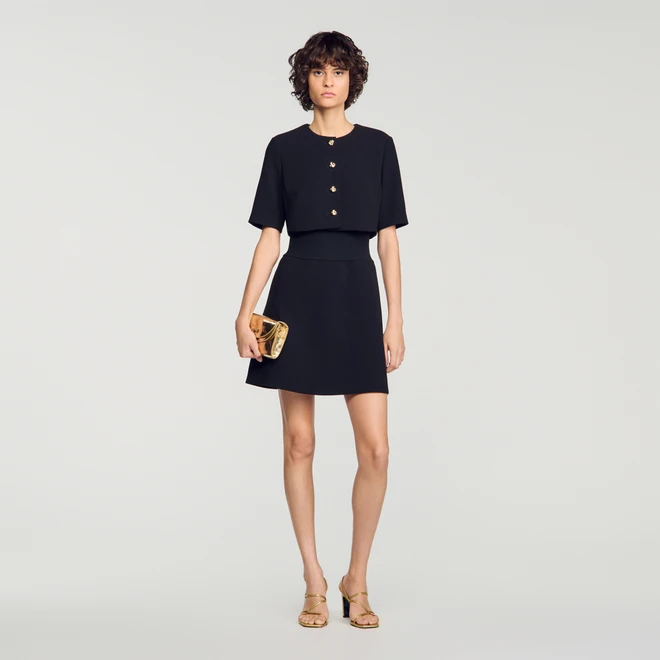 Short 2-in-1 dress - Black