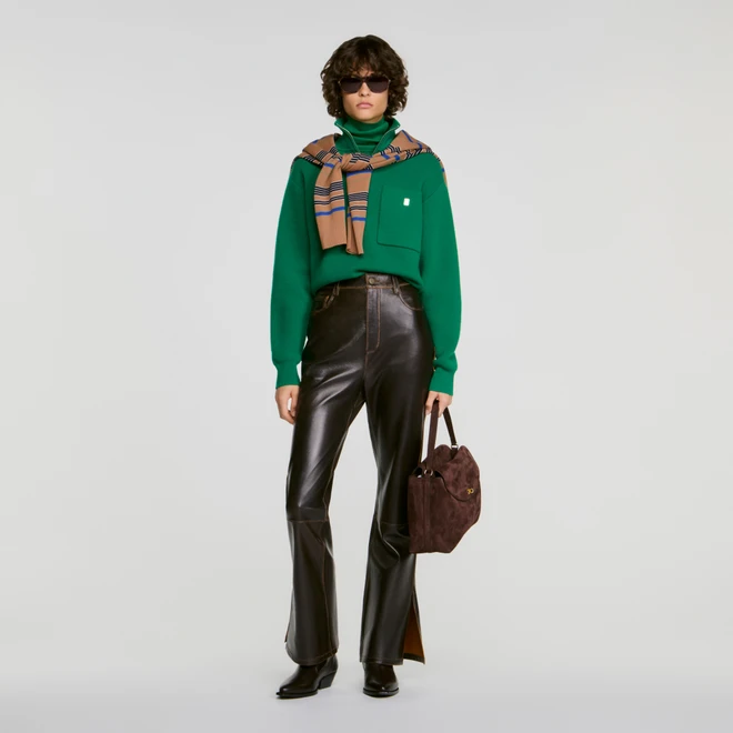 Wool and cashmere jumper - Green