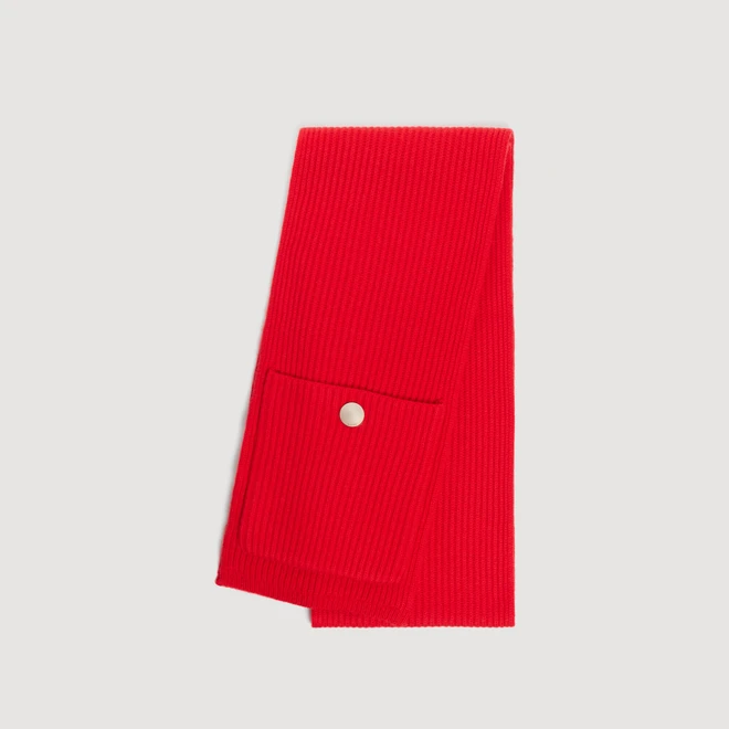 Wool and cashmere scarf - Red