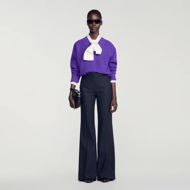 Wool suit trousers - Navy