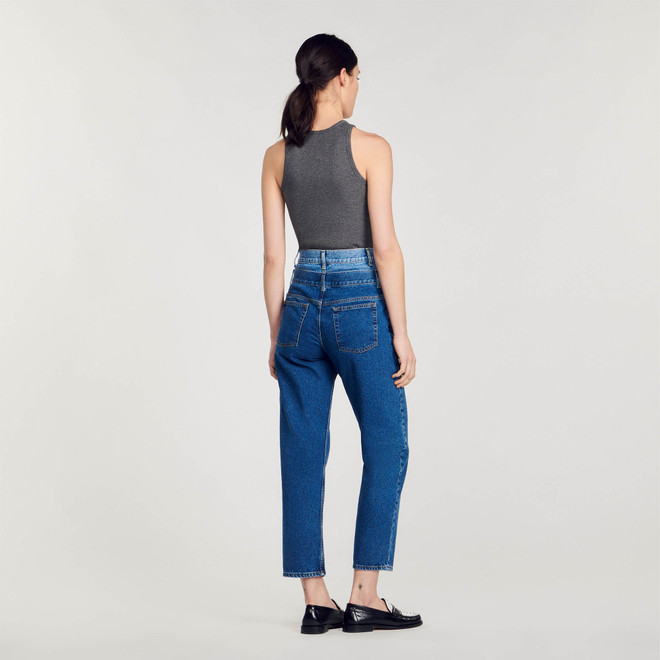 Trompe loeil mom jeans - Blue