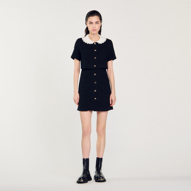 Short tweed dress - Black