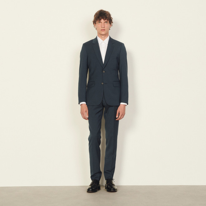 Suit jacket in Italian fabric - Gris Bleut