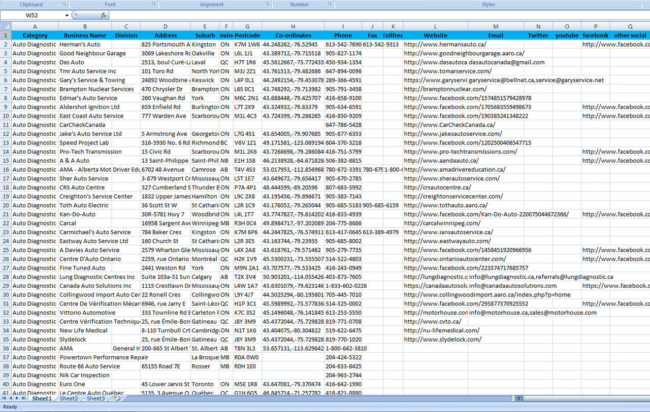 List of Mechanics Database - Canada