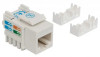 INTELLINET 210355 JACK UTP CAT5E,  DE IMPACTO RJ-45,(KEYSTONE)BLANCO, diseñado para ofrecer una conexión eficiente en redes de datos.
