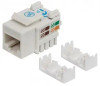 INTELLINET 210355 JACK UTP CAT5E,  DE IMPACTO RJ-45,(KEYSTONE)BLANCO, diseñado para ofrecer una conexión eficiente en redes de datos.